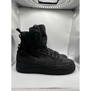 Nike SF Air Force 1 High Triple Black Men's‎ 13 Sneakers Laced No Bracelet
